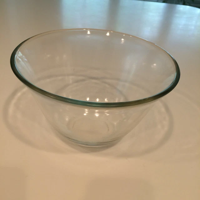 Vintage Almost Clear Glass Bowl Crisp Clean Simple Shape Unusual Tapered