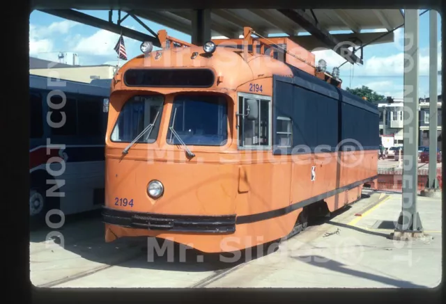 Original Slide Streetcar / Tram:  SEPTA Philadelphia Modified PCC Line Car 2194