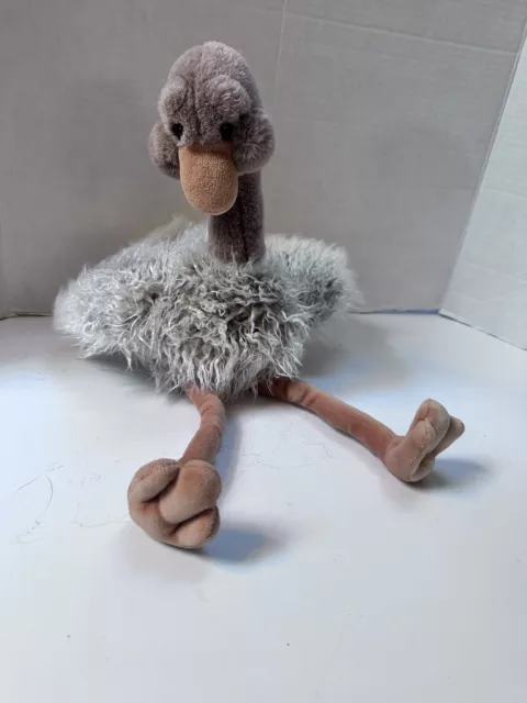 Gund Ostrich Baby Bird Plush Stuffed Animal 11 Inch Brown Shaggy Floppy