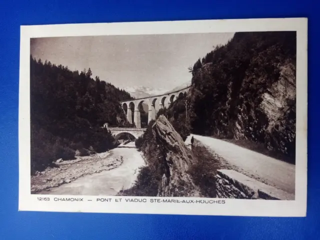 Cpa Chamonix Bridge And Viaduct Saint Marie Aux Houches