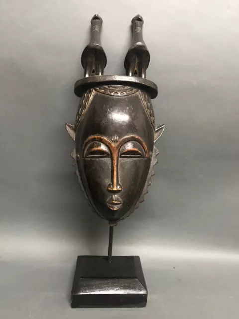 African Art Yaure Mask With Stand