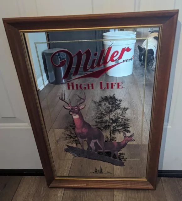 Miller high life deer Mirror first edition Wildlife series Wisconsin Bar Cave