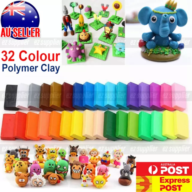 Clay Kit Polymer 32 Colors Oven Bake With Modeling Tools Toy Accessories HOT