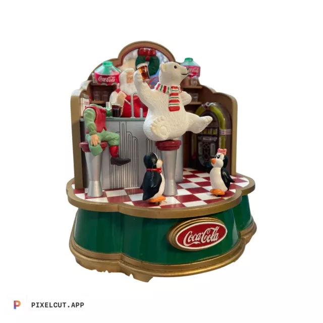 Vintage, COCACOLA SODA FOUNTAIN SANTA FIGURINE