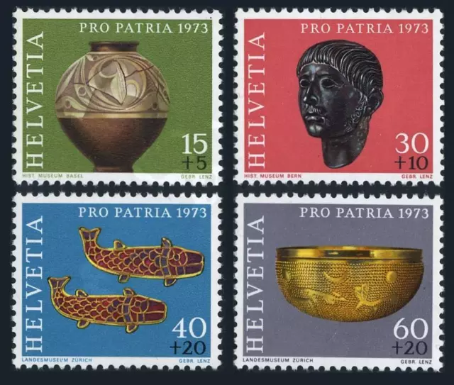 Switzerland B414-B417, MNH. Michel 996-999. Archaeological treasures, 1973.