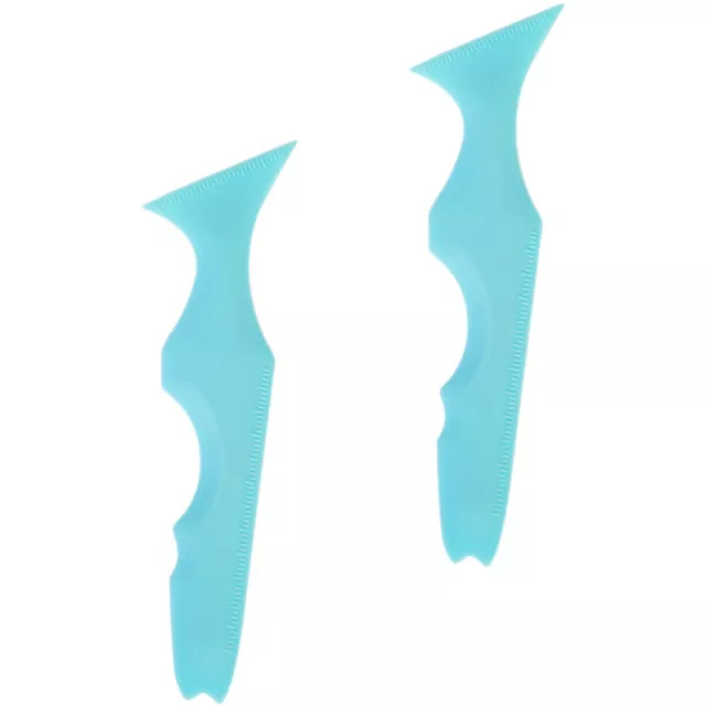 2 piezas regla de belleza de silicona herramienta pegamento para pestañas escudo