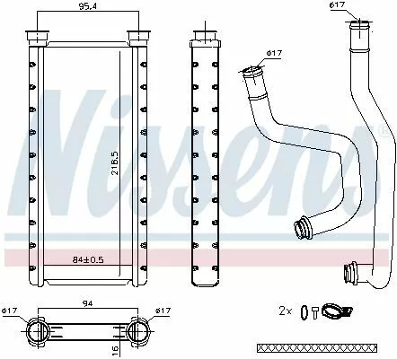 Nissens (707183) Wärmetauscher, Innenraumheizung für MITSUBISHI