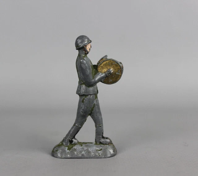 Vintage Soviet Tin toy soldier Original Military Army USSR ACTION FIGURE