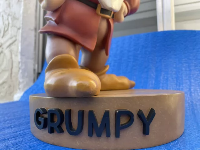 Disney Big Fig Grumpy Statue w/ Base Snow White Seven Dwarfs 3