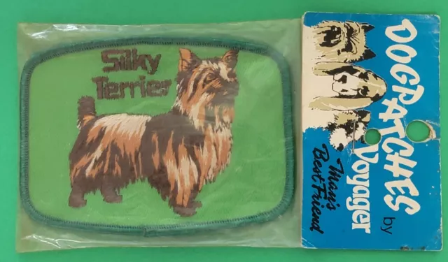 VINTAGE SILKY TERRIER DOG PATCH ( NEW OLD STOCK) pre 1973