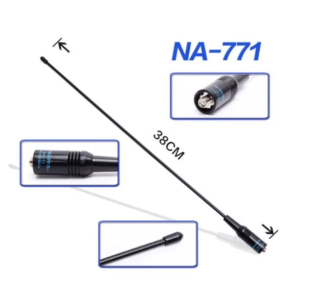 NA771 Antenna portatile dual band 2 pz per Baofeng Kenwood Linton JD e altro