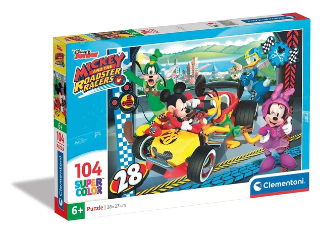 CLEMENTONI MICKEY AND The Roadster Racers Topolino Supercolor Puzzle Mu ...