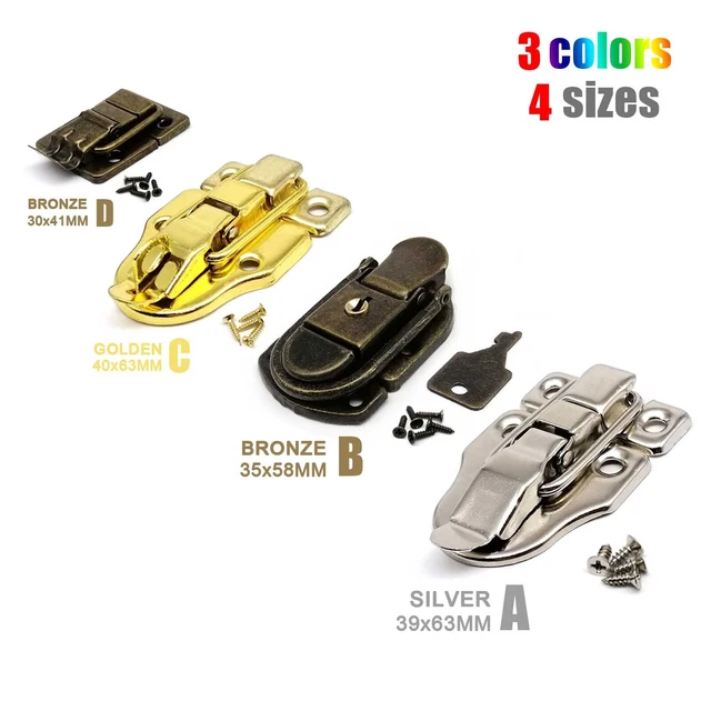 Locking Chest Uxcell Suitcase Boxes Case Locking Clasp Toggle Catch Latch W 2 Keys Hardware Hasps - Foto 3