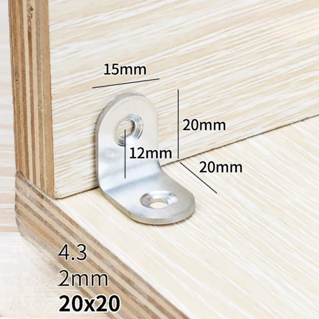 Stainless Steel Right Angle Bracket Corner Brace Joint Shelf Support L Shape
