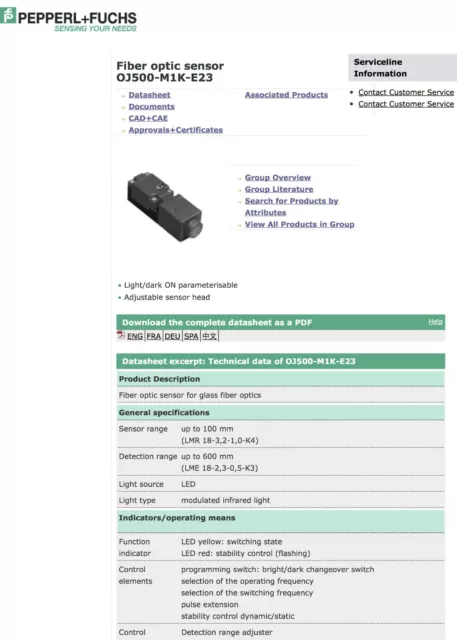 Fiber optic OJ500-M1K-E23 VariKont OJ500-M1K-E23 0J500-M1K-E23 OJ5OO-M1K-E23 3