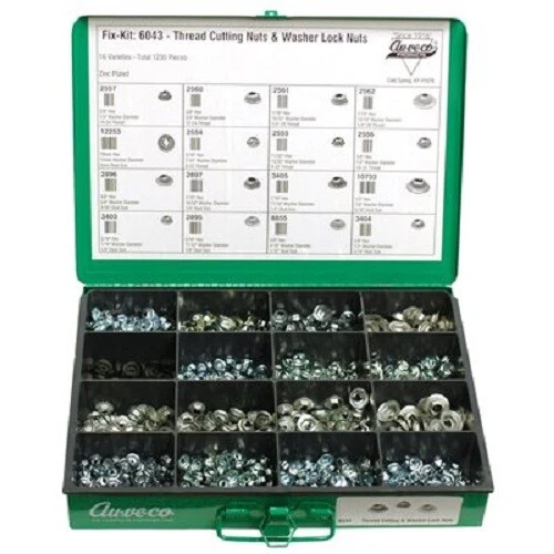 Auveco - 6043 - Washer Type Thread Cutting Nuts - (1545 Pcs)