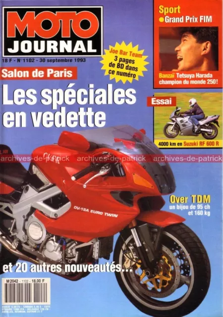 MOTO JOURNAL 1102 Essai Road Test SUZUKI RF 600 R HONDA VFR 750 F Canopy 1993