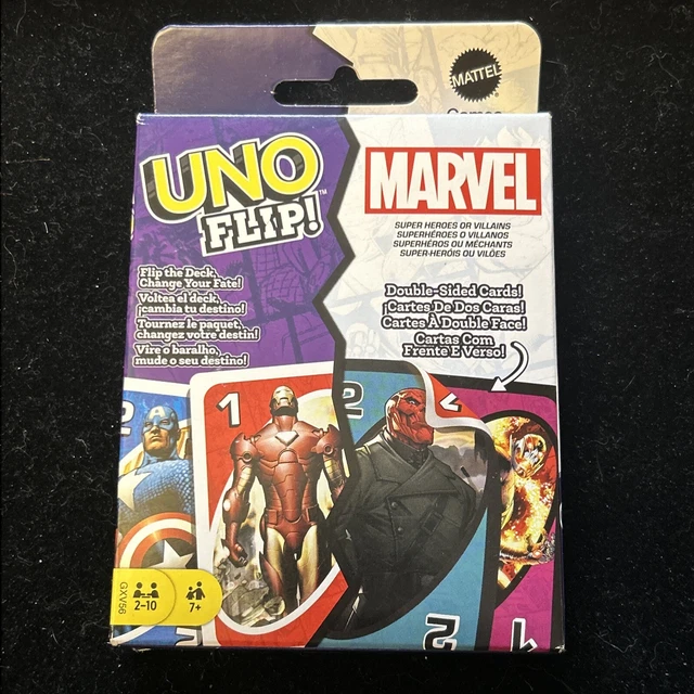 MATTEL GAMES UNO Flip Marvel [New ] Card Game, Table Top Game 10.95