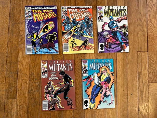 The New Mutants - Lot of 5 Comics (#1, #2, #40, #41, #42) - Marvel (1983 - 1986)