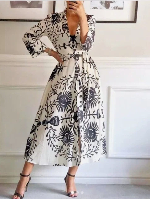 shein long sleeve maxi dress SHEIN Modely Women's Solid Color Simple Daily Long Sleeve Dress Party |  Dress