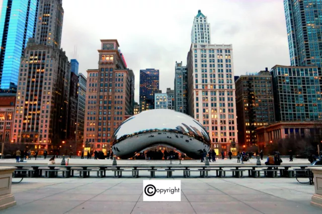 Cloud Gate Professional Print (5x7, 8x10, 11x14), Chicago Bean Photograph