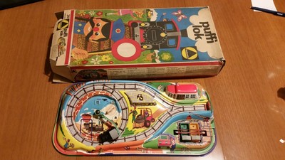 Puffi Lok technofix modellismo plastico trenino giocattoli vintage 