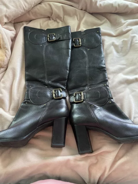 Franco Sarto Knee High Boots - Women's Size 9M L-Militare - Great Condition