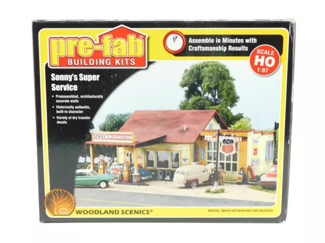 HO 1/87 Scale Woodland Scenics Pre-Fab Kit #PF5183 Sonny's Super Service