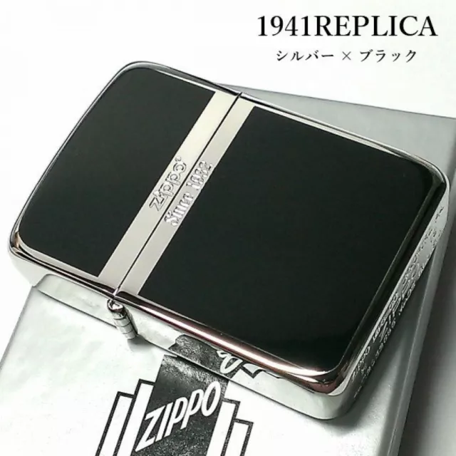 Zippo Oil lighter 1941 Replica Black CLASSIC DESIGN Double-sided printing