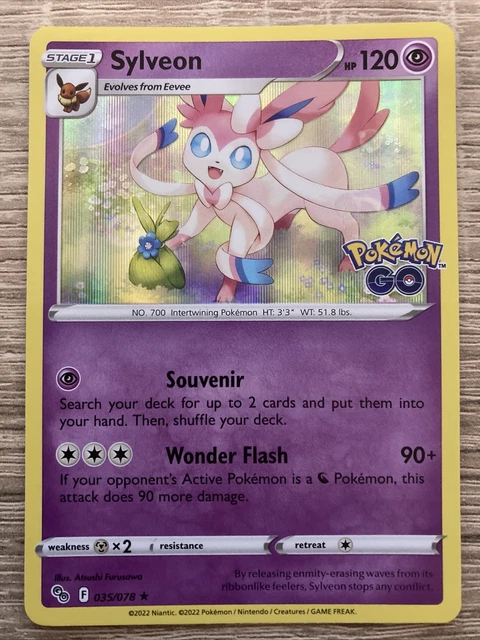 Sylveon 035/078 | Pokémon Go | Holo Rare Pokemon Karte | Base English Near Mint