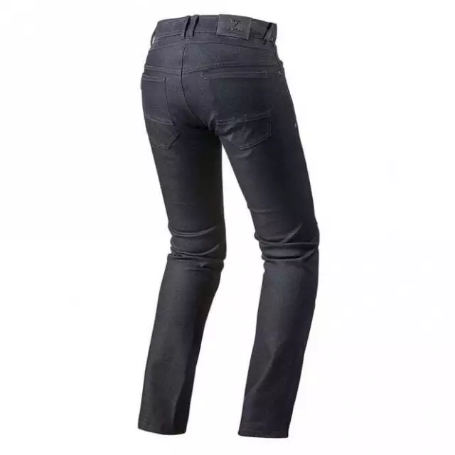 Revit Damen Orlando H20 Denim Motorradjeans (dunkelblau normales Bein 34") 2