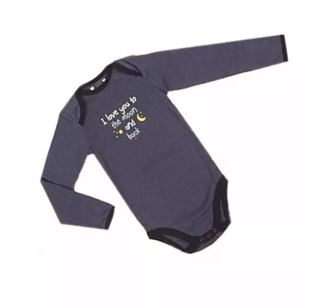 Ex Store Baby Boys Navy Costume I Love You To The Moon & Back 0 3 6 9 12 18 24