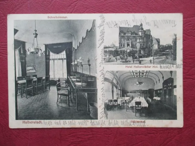 AK - Anhalt - Halberstadt ( Harz ) - Hotel Halberstädter Hof - 1914