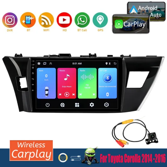 Apple Carplay Android For Toyota Corolla 2014 15 2016 Car Stereo Radio GPS Navi
