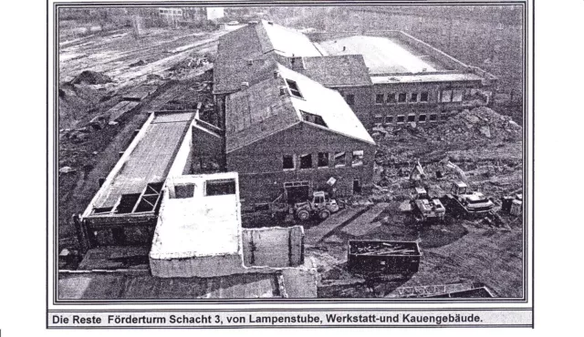Bergbau Bergmann Zeche Pütt, Bild: Förderturm Schacht 3, Bergwerk Consolidation