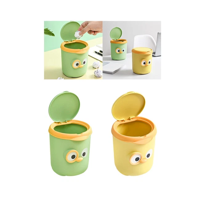 Sorrowso Jolie Mini Poubelle De Bureau à Rabat Avec Motif De