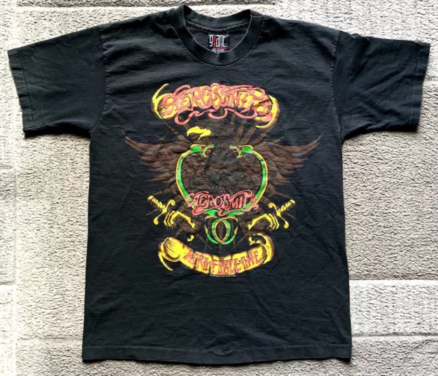 Vintage Aerosmith 1993 Aero Force One Get A Grip Tour T Shirt Mens LARGE EUC