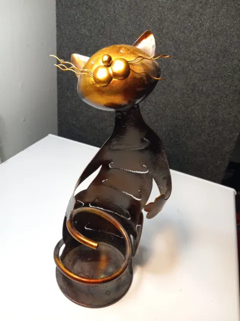 Wine Rack Animal Cartoon Cat Bottle Holder Metal Crafts Sculpture Wine Stand