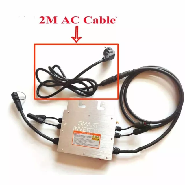 2m EU 3x1.5mm² M19 AC Power Cable Für SG serie 250W-700W Micro Grid Tie Inverter