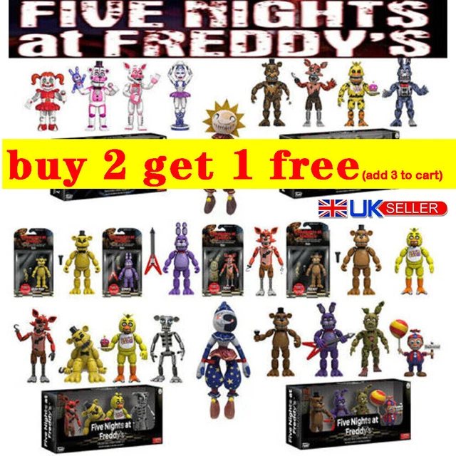 GAME FIVE NIGHTS At Freddy's FNAF Action Mini Figures Toy Bonnie Foxy Boxed Gift £10.99