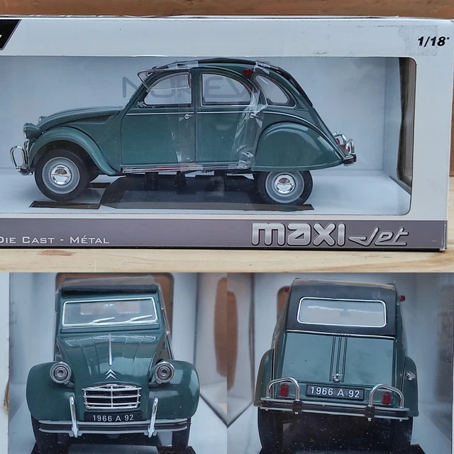 Miniature Norev Citroën 2CV AZL 1957 échelle 1/18 - Couleur Jaune, Occasion