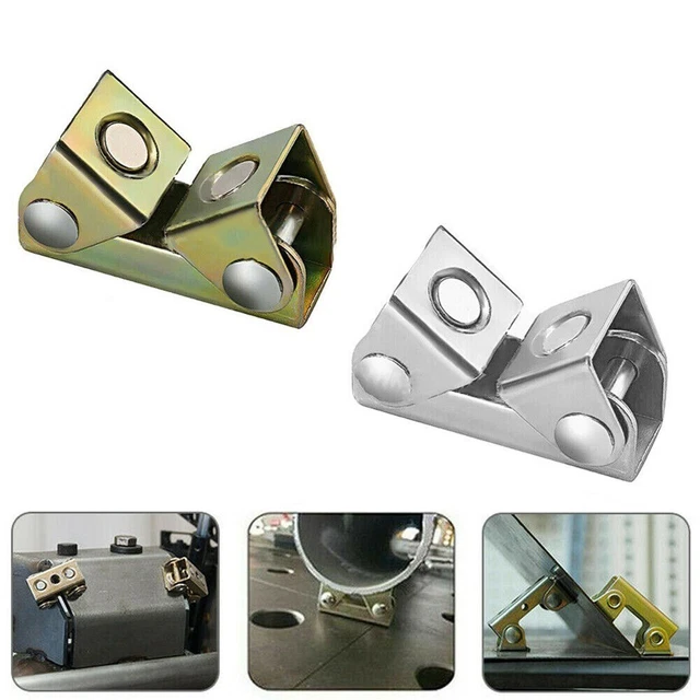 4 Morsetti Magnetici Per Saldatura A V &ndash; Supporti Regolabili Con Pastiglie, Fissaggio