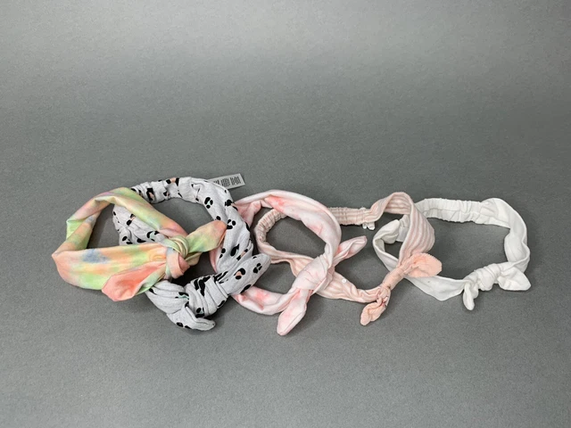 Baby Hair Bands with Bow, Girls Baby Toddler 5 in Set, Stretchy, Assorted Colors