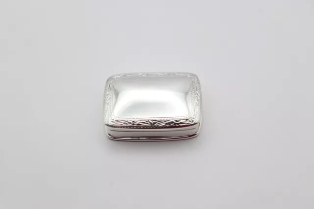 Vintage Sterling Silver Rectangle Pill Pot Box Stamped 925