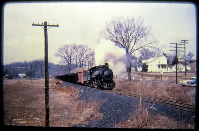 Duplicate Railroad Slide DSLD East Broad Top EBT Action on Coal Train 1950s'