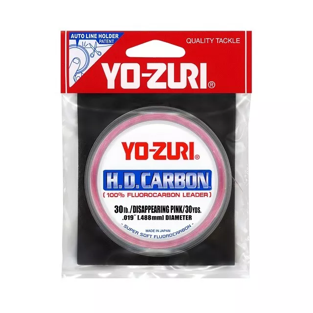 Yo-Zuri HD 30LB DP Fluorocarbon Fishing Line HD 30# Disappearing Pink 30 Yards