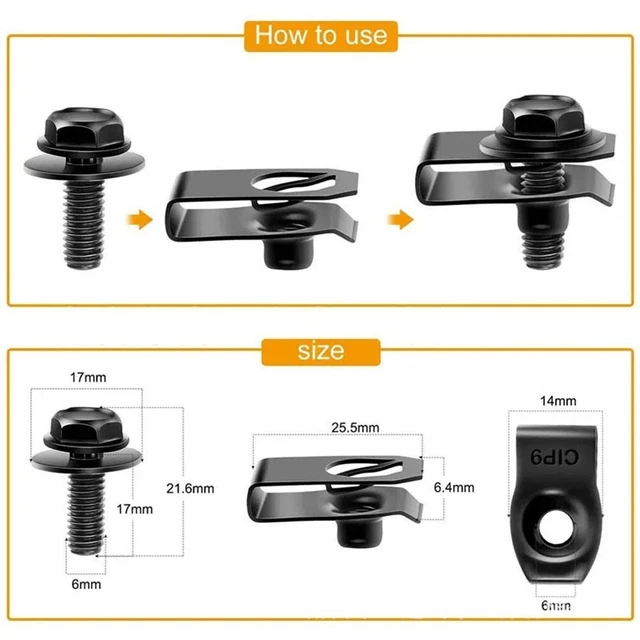 Clips De Fixation Plastique EMagTech - Référence 8414526000 - Lot De 20 - Pour Garnitures Auto (Kia Sportage, Soul, Optima...) - 9
