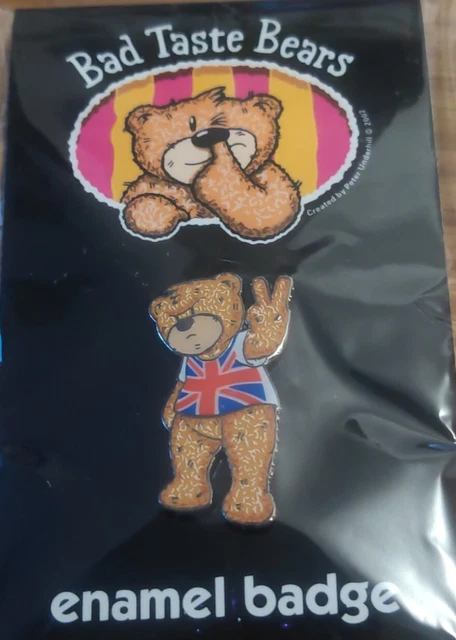 Vintage Bad Taste Bears Pin Badge Sealed In Original Packaging COLLECTABLE