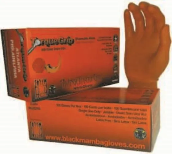 Orange Mamba  8 mil Nitrile Glove-Orange X- Large OTG130