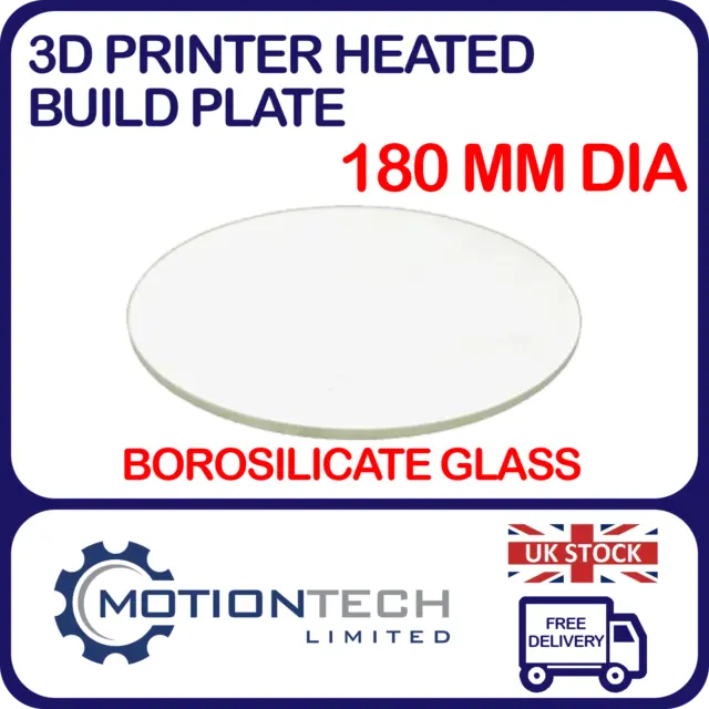 3D Printer Borosilicate Glass Heated Build Plate - Prusa, Huxley, Mendel, RepRap